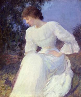 Edmund Charles Tarbell Woman in White, Sweden oil painting art